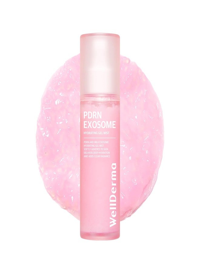 WELLDERMA PDRN Exosome Gel Mist, 100ml / 3.38 fl.oz – Hydrating & Soothing Hydrogel Face Mist with Collagen, Peptides, Hyaluronic Acid, and Botanical Extracts for Daily Skincare - Image 1